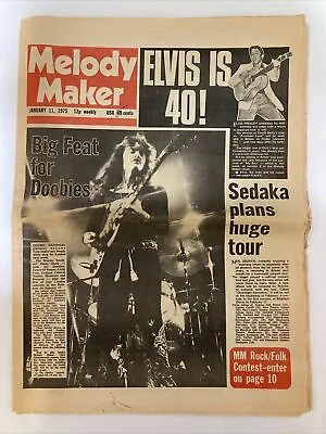Melody Maker Magazine January 11th 1975 Elvis Presley Doobie Brothers  • $10