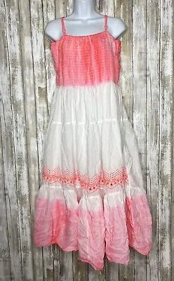 Shoreline Women's  Pink/white Embroidered Sleeveless Maxi Dress Size 2X • $17.55