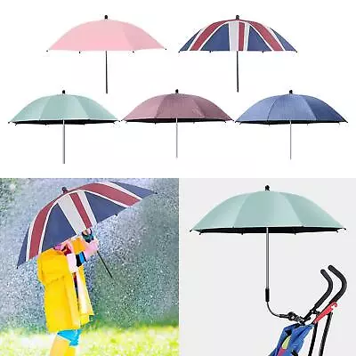 $31.57 • Buy Baby Stroller Folding Umbrella Pram Parasol UV Protection Large Clip On