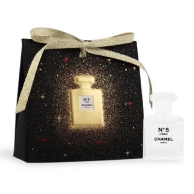 CHANEL N°5 L'eau EDT Miniature Size Bottle In X'mas Gift Bag • $45.99