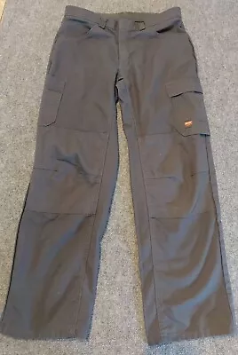 Red Kap Pants Mens 34x32 Gray Reinforced Double Knee Work Mechanic Shop Cargo • $23.97