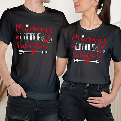 Mummy's Little Valentine Happy Valentine's Day Couple Love Matching T-Shirts #VD • £9.99