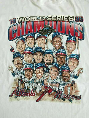 Atlanta Braves 1995 World Series Champi0ns MLB Shirt Vintage Men Gift Tee • $19.99