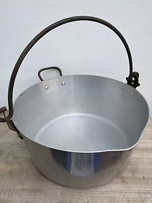 Vintage Large Aluminium 32cm Preserving Pan Jams Chutneys  Handle • £17.99