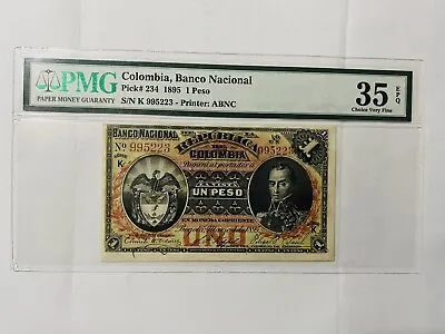 Colombia PMG Banco Nacional (1895) 1 Peso. • $285