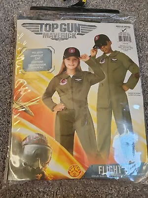 Top Gun Maverick Kids Flight Suit Halloween Costume Medium(8-10) • $42.99
