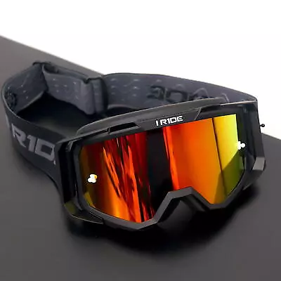 I R1DE - AirTime Motocross Mx Goggles (Orange Mirror Lenses & Clear Lenses ) • $45