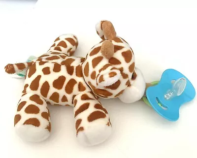Le Bebe Plush Giraffe Pacifier Holder Comfort & Soothe Stuffed Toy Binky 0-18 M • $12