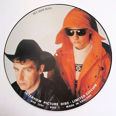 PET SHOP BOYS INTERVIEW PICTURE DISC LP Rare 1987 Baktabak Limited Edition • £9.99