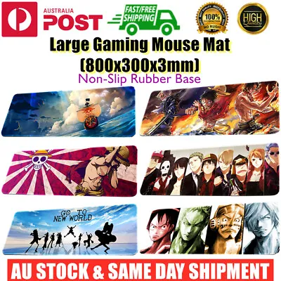 Extra Large Size Gaming Keyboard Mouse Mat Pad Desk Laptop Onepiece 800x300x3mm • $15.95