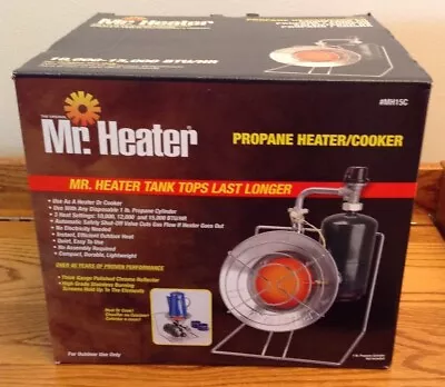 NIB  MR. HEATER 15000 BTU Radiant Tank Top Cooker/Propane Heater F242300 • $49.99