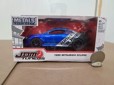 Jada JDM Tuners 1995 Mitsubishi Eclipse 1:32 Blue New Sealed • $4.99