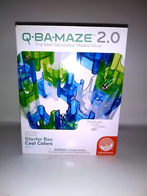 Q BA MAZE 2.0 Starter Box Cool Colors 36 Interlocking Cubes 14 Marbles  Mindware • $27