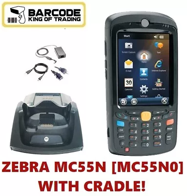 Zebra MC55N [MC55N0] Handheld 2D/1D/QR Scanner Numeric Keys W/ Cradle! ⭐🔥 • $349