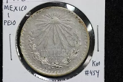 1918 Mexico Silver Peso KM# 454 4O7E • $154