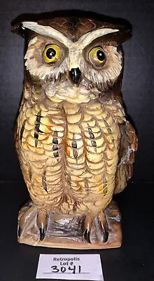 Vintage Retro Ceramic Inarco Owl Figurine Planter • $22.80