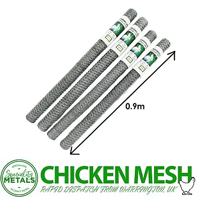 £17.81 • Buy High-Quality 13mm 5m X 900mm Roll Galvanised Chicken Wire Netting Rabbit Mesh