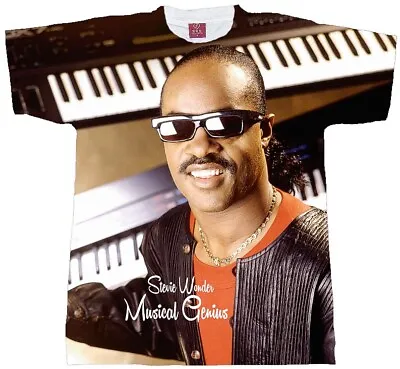 Stevie Wonder Musical Genius T-shirt Miles Davis Dizzy Ella Billie Holiday • $21.99