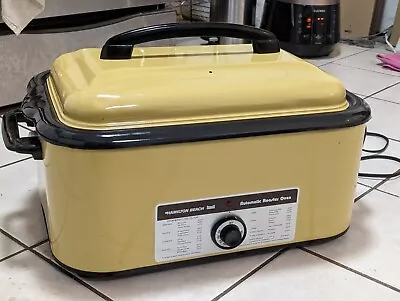 Vintage Hamilton Beach Scovill Roaster Oven 527-1 18QT Yellow EUC Tested • $90