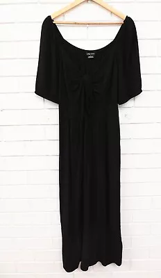 Women's City Chic Black Short Bubble Sleeve Maxi Dress Plus Size S • $27