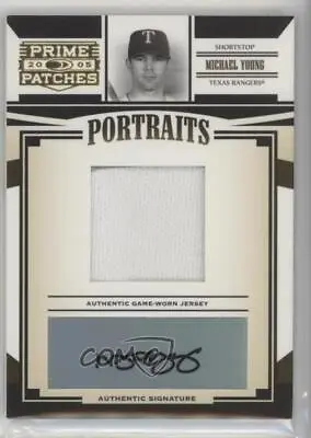 2005 Donruss Prime Patches Portraits Swatch Signature /150 Michael Young Auto • $13.19