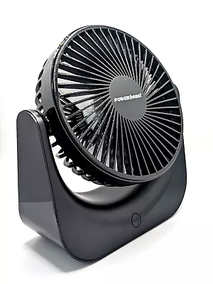 Desk Fan 13cm Small Table Fan With Rechargeable Battery 4000mAh Portable USB • £9.99