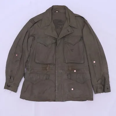 C2867 VTG WWII US Army M1943 M43 Windproof Field Pile Military Jacket Size 34 S • $29.99