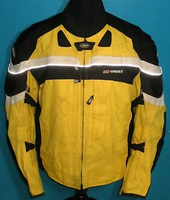Men's 2XL XXL 48 Cortech GX Sport Jacket Armor Yellow Motocross Biker Full Zip • $39.99