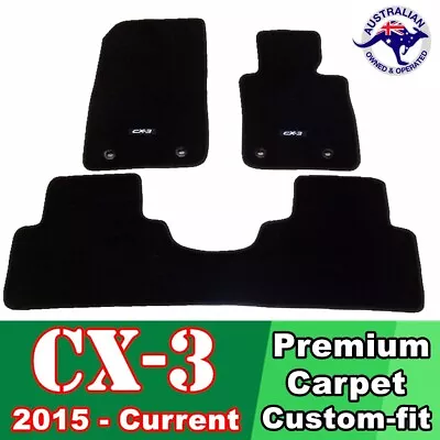 PREMIUM THICK CARPET MATS TAILORED MADE CUSTOM FITS Mazda CX-3 2015 - 2022 • $85