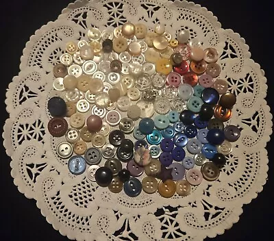 Lot Of 140 Modern & Vintage Small & Tiny Buttons Free Shipping • $7.95