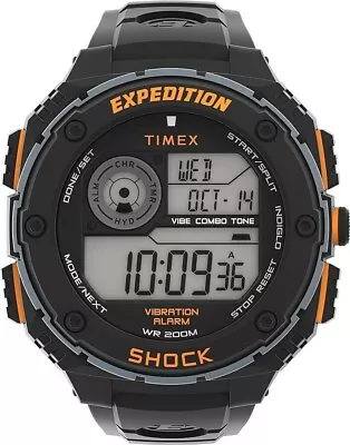 Timex TW4B24200 Expedition Vibrating Alarm Watch 200 Meter Chronograph Shock • $49.85