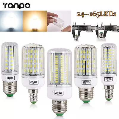 LED Corn Bulb E14 E27 5730 SMD 7W 12W 15W 30W 45W Lamp Candle Light AC110V 220V • $6.03