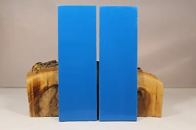 2 Pcs Of .312  Blue G-10 Knife Handle Material Blank Scales G10 6  X 2  • $12