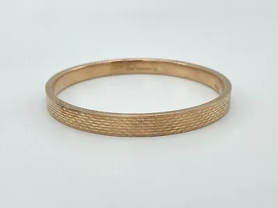 Antique 9ct Rose Gold Bangle Bracelet 1924 • £345