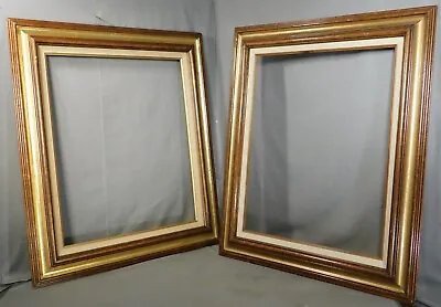 Near Pair 1960s Vintage Mexican Gold Gilt Wood Picture Frames 20x24 Carved Pine • $99