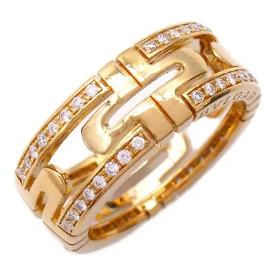 $2568.80 • Buy BVLGARI Parentesi Diamond Ring 18KYG Yellow Gold Used Women US Size 7 #54