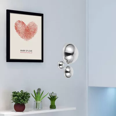  Stainless Steel Garden Sphere Hollow Ball Mirror Globe Household • £9.48