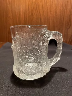 Vintage 1993 McDonalds RocDonald's Flintstone Glass Mug NICE CONDITION • $10