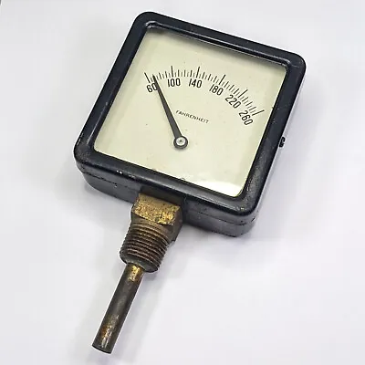 Marsh Instruments Co. 3.5  Square Temperature Gauge 60-260F - Vintage Usa • $49.95