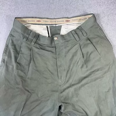 Tommy Bahama Pants Men's 34 Green 100% Silk Beach Relaxed Classiccor Outdoor • $19.88