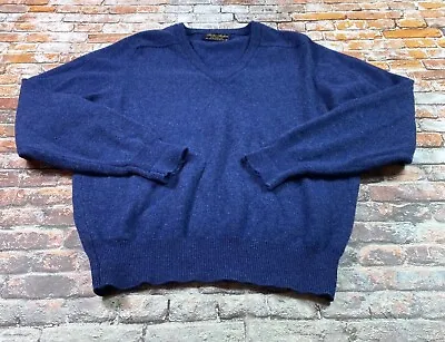 Brooks Brothers Sweater Adult 38 Blue Wool Pullover V-Neck Preppy Outdoor Mens • $19.79