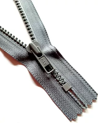 Zipper GRAY Tones Indivisible YKK Vislon Plastic Cramp Chain Size #5 • £2.58