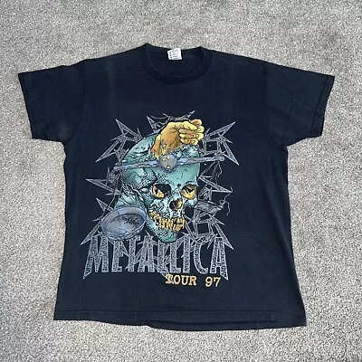 Vintage 90s 1997 Metallica Pushead Parking Lot Tshirt Sz L • $179.97