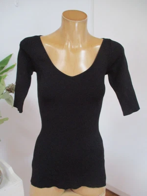 $89 • Buy Scanlan Theodore -as New! Stunning! Bodycon Crepe Knit Top Short Sleeves - Sz S