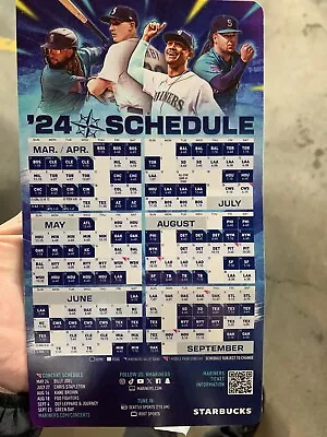 Mlb Seattle Mariners 2024 Magnet Schedule Sga 3/28/24 Officially Licensed New • $11.99