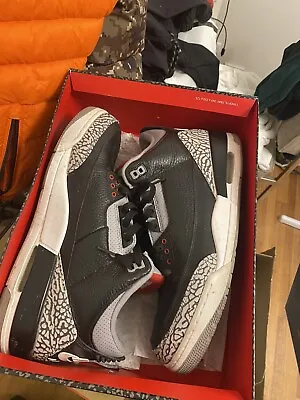 Size 12 - Og All Goat Stock Jordan 3 Retro OG Mid Black Cement • $400