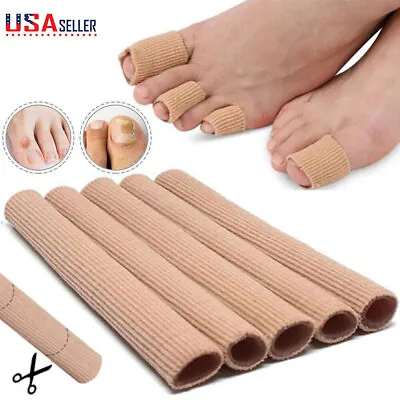 3/6/12 Silicone Tube Toe Gel Protectors Soft Cushion Pad Finger Foot Pain Relief • $8.92