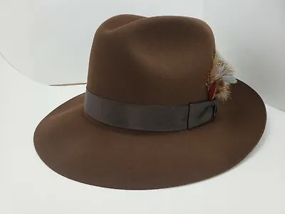 Stetson Sutley Fur Felt Hat Fedora Mink Brown Made In Usa Size  • $149.99