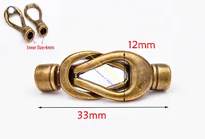10 Set Brass Plated Magnetic Clasps Hooks For Bracelet Necklace Jewelry Findings • £5.99