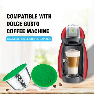 $6.99 • Buy Reusable Coffee Capsule Pod For Nescafe Dolce Gusto EDG Stainless Steel Filter